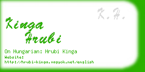 kinga hrubi business card